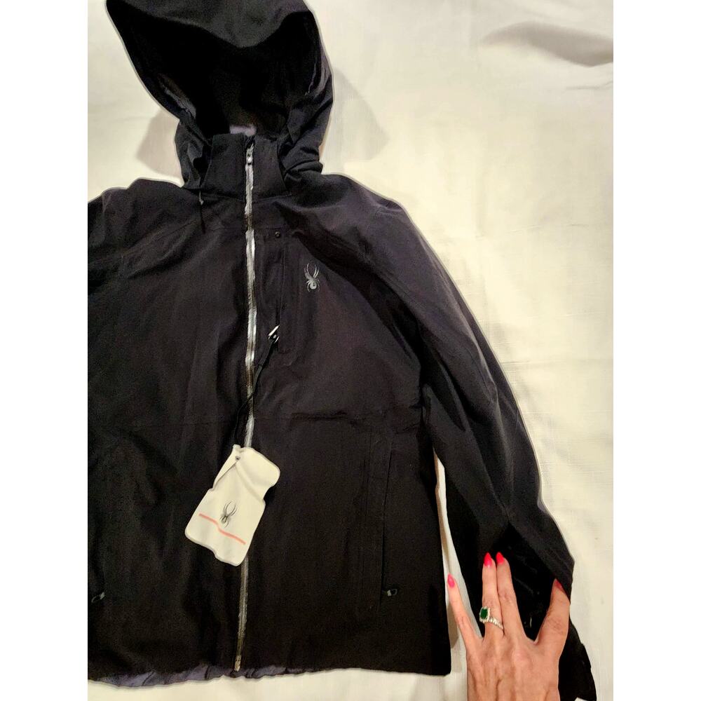 Spyder Men's GORE-TEX Ski Jacket Black Size L Waterproof Snowboard